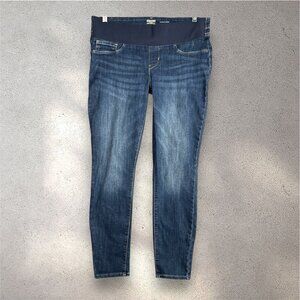 Signature Levi Strauss Maternity Skinny Women's L Jeans Baby Bump Blue Minimal